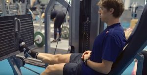 Sebastian Kienle in the gym