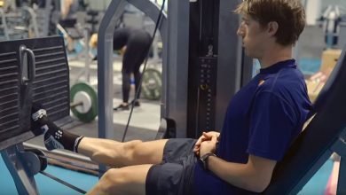 Sebastian Kienle in the gym