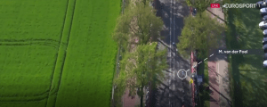 (Vídeo) La estratosférica remontada del ciclista Van der Poel vista desde el Helicóptero