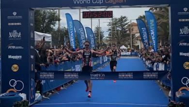 Alistair Brownlee ganando la Copa del Mundo de Triatlón de Cagliari
