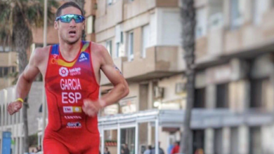 Jordi García na Copa Européia de Melila Triathlon