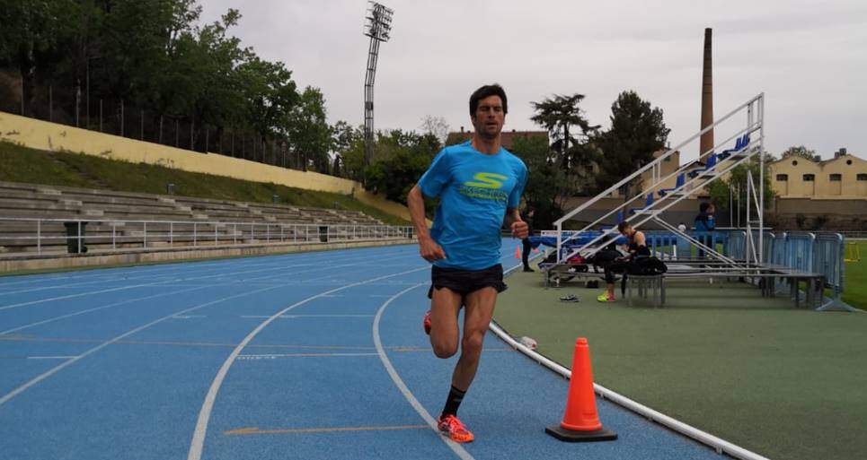 MIquel Blanchart entrenando en pista