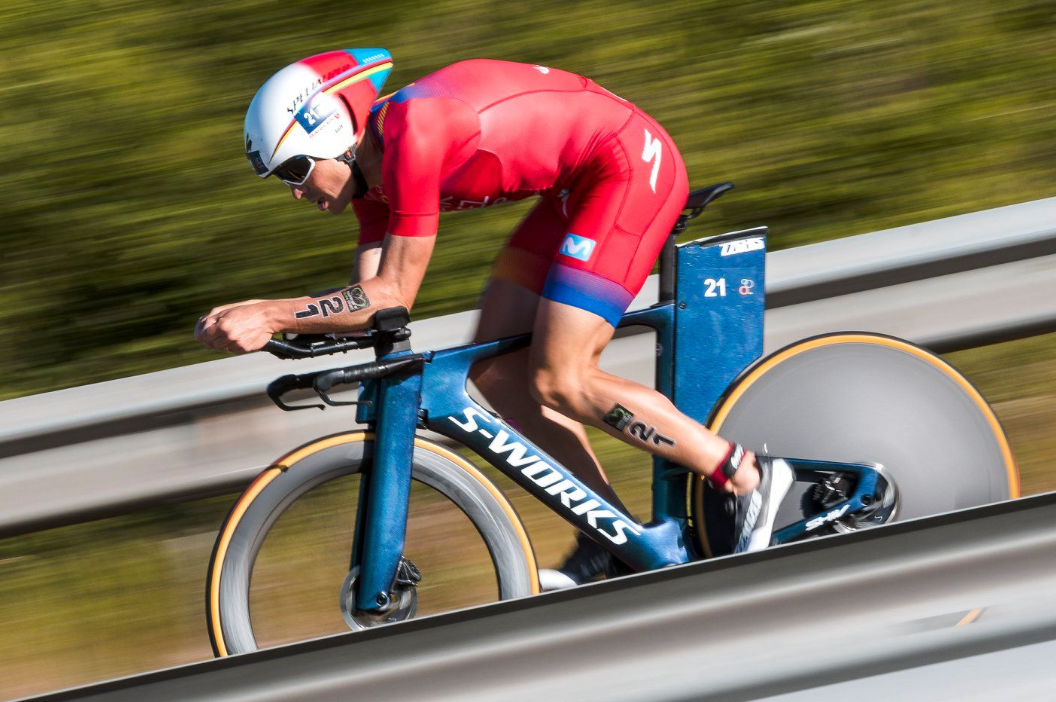 Javier Gómez Noya en el ciclismo del Campeonato del Mundo LD