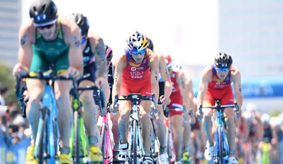 Setor de ciclismo 018 ITU World Triathlon Yokohama