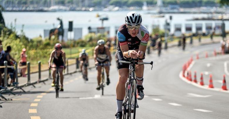 Triathlon Geneve à vélo