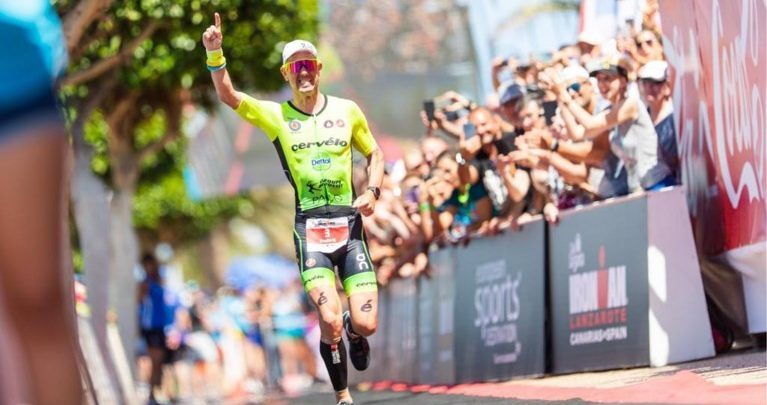 Frederick Van Lierde winning IRONMAN Lanzarote