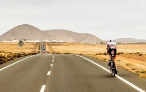 Cycling in the IRONMAN 70.3 Lanzarote