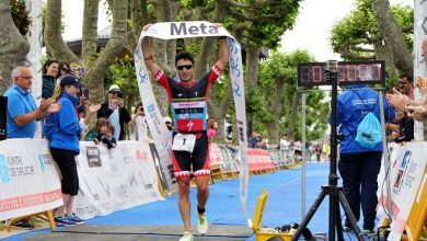 Javier Gómez Noya ganando Triatlón Atlántico