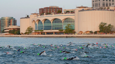 IRONMAN 70.3 natação em Wisconsin