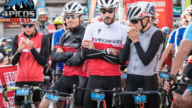 Javier Gómez Noya, Pablo Dapena, Vicente Hernández, Tamara Gómez ,Aneke Jenkins en 4 Picos Pontevedra