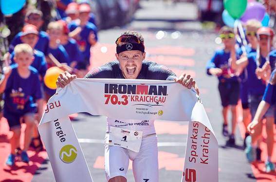 Jan frodeno winning IRONMAN 70.3 from Kraichgau