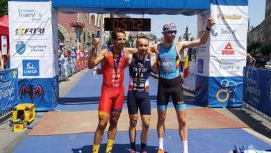 Podio del campionato europeo di duathlon emilio martin