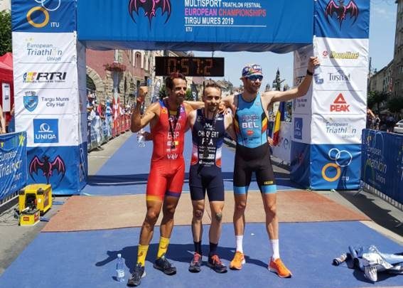 Podium campeonato europa duatlon emilio martin