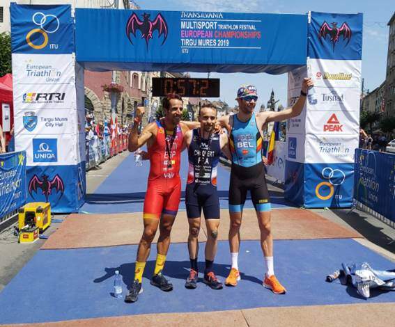 Podium campeonato europa duatlon emilio martin