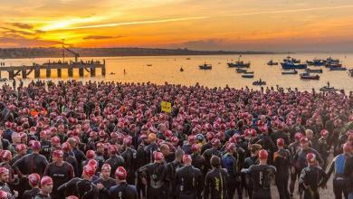 Início da natação IRONMAN 70.3 Cascais