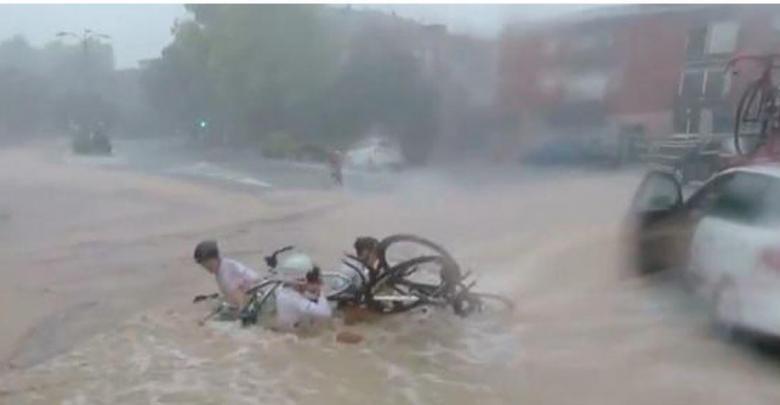 Captura Caída Vuelta ciclista Penedes