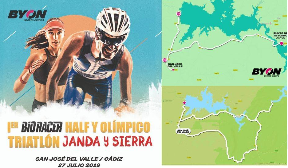 Cartel oficial triatlón BIO RACER JANDA Y SIERRA