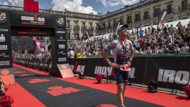 Eneko Llanos después de ganar el IRONMAN Vitoria
