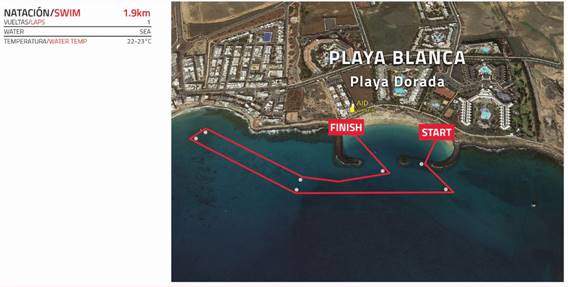 Recorridos actualizados del Club La Santa IRONMAN 70.3 Lanzarote - Noticias Ironman Recorrido natación IRONMAN 70.3 Lanzarote 2019