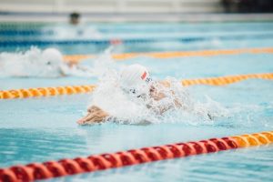 Pre-competition swimming training