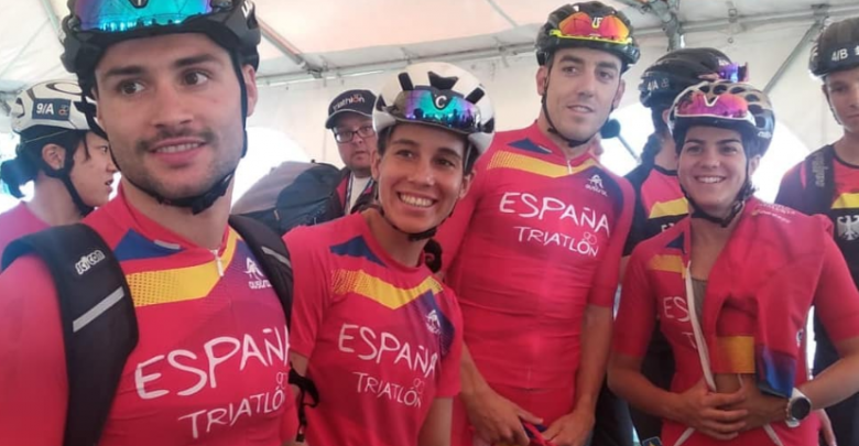 The Spanish mixed relay team in Edmonto