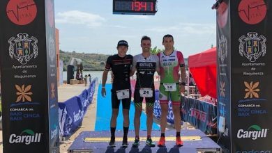 podium masculino Half Triatlón Menquinenza