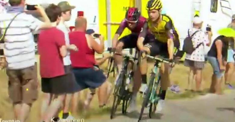 The hitch of Tony Martin and Luke Rowe