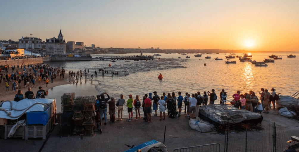 Salida natación IRONMAN 70.3 Cascais