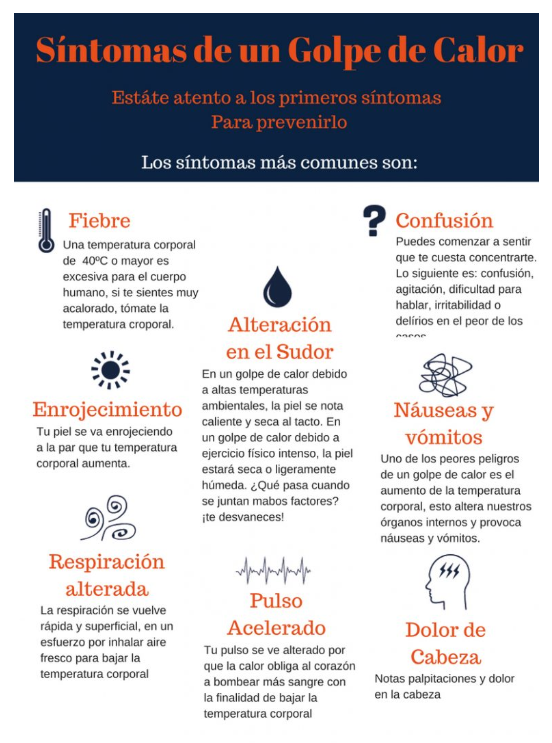 Golpe de calor: ¿Cómo reconocer sus síntomas y cómo evitarlo? - Artículos entrenamiento Síntomas golpe de Calor