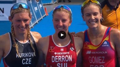 odium femenino del Campeonato de Europa de Triatlón Sprint en Kazan