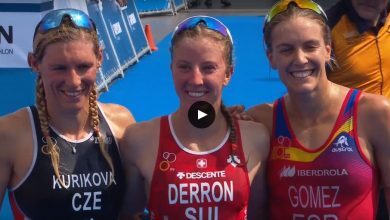 Odium féminin du championnat d'Europe de triathlon sprint à Kazan