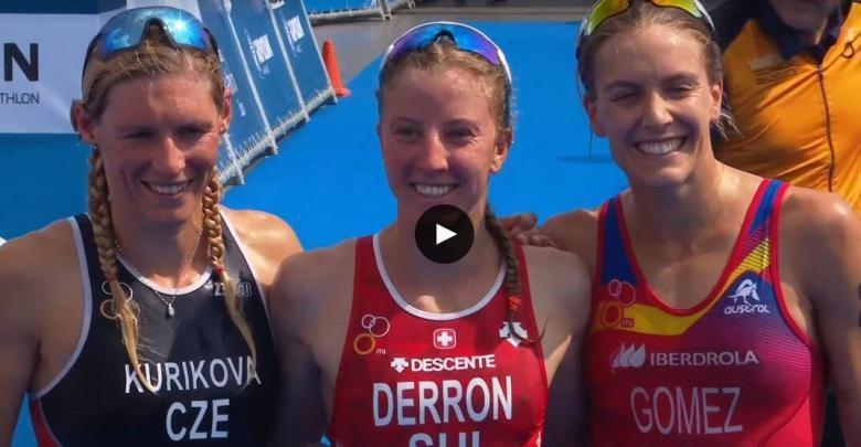 Women's odium of the European Sprint Triathlon Championship in Kazan