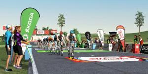 Virtual simulation with bkool from the Deutschland Tour: