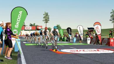 Virtual simulation with bkool from the Deutschland Tour: