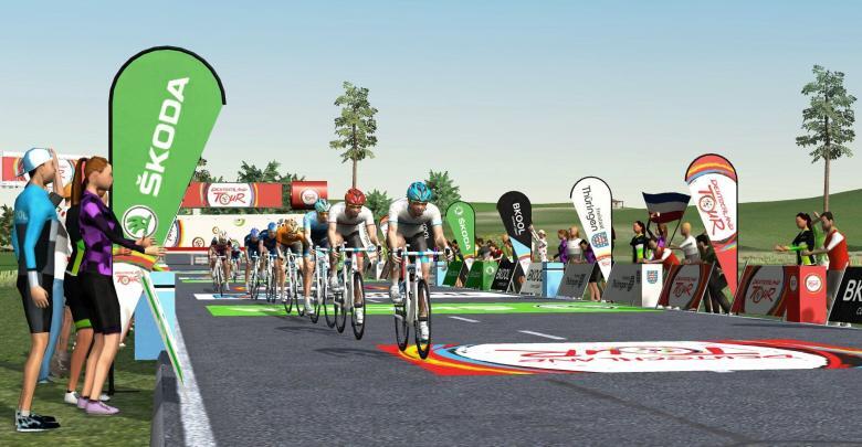 Virtual simulation with bkool from the Deutschland Tour: