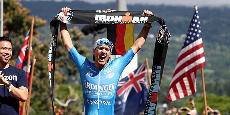 Patrick Lange winning the IRONMAN Hawaiii