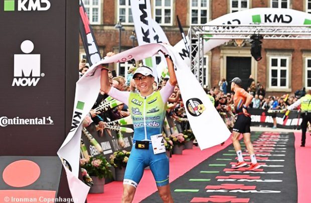 Anne Haug ganando IRONMAN Copenhagen