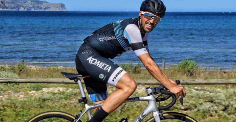 Alberto Contador em um evento de cicloturismo