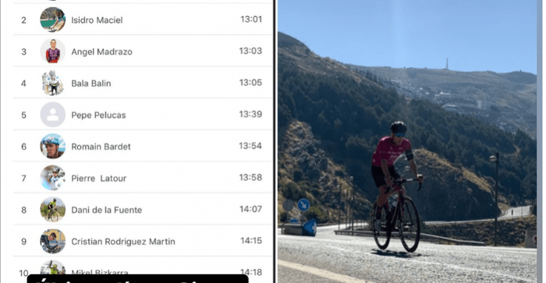 Datos Strava Fernando Alarza subida "Cruce militares"