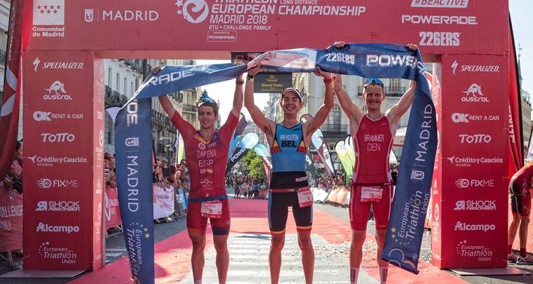 Timothy Van Houtem und Pablo Dapena auf dem Challenge Madrid-Podium