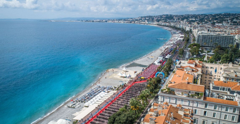 Boxing area of the IRONMAN 70.3 Nice