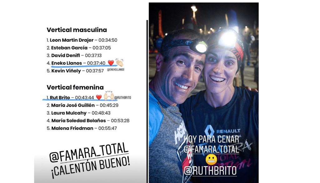 Eneko Llanos y Ruth Brito en Famara Veritcal
