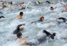 Sector de natación en un triatlón
