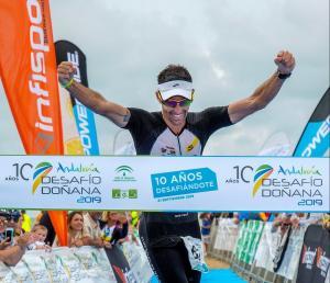 Dani Pérez ganando el Desafio Doñana 2019