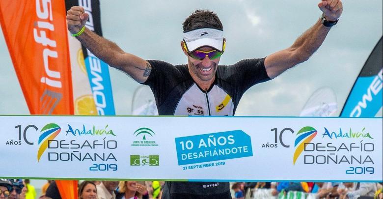 Dani Pérez ganando el Desafio Doñana 2019