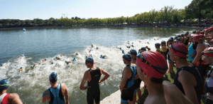 Subaru Triathlon Cross swimming departure