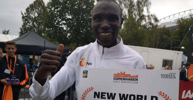 Geoffrey Kamworor en el Copenhagen Half Marathon