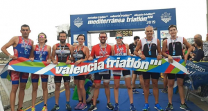 Ziel des Valencia Triathlon 20'19