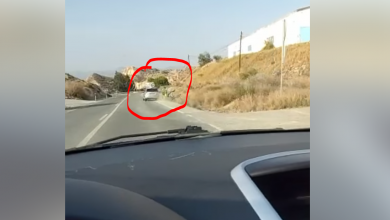 Captura del momento del accidente