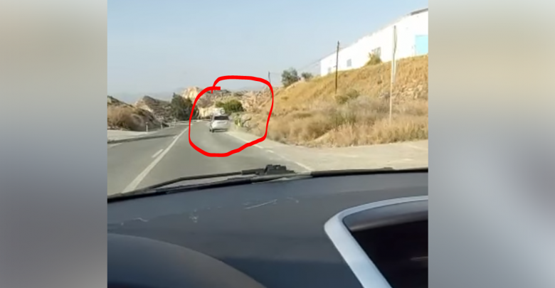 Captura del momento del accidente